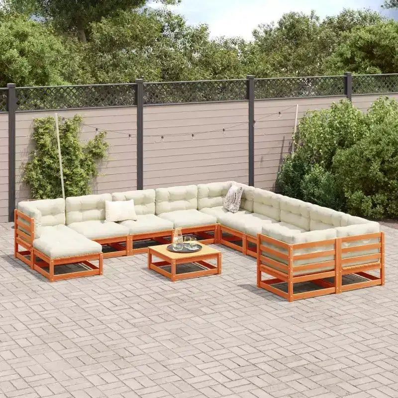 vidaXL Garden Sofa Set Solid Pine Wood Large Modular