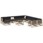 vidaXL Garden Sofa Set Solid Pine Wood Large Modular