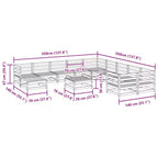 vidaXL Garden Sofa Set Solid Pine Wood Large Modular