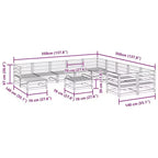 vidaXL Garden Sofa Set Solid Pine Wood Large Modular