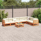 vidaXL Garden Sofa Set Solid Pine Wood Large Modular Outdoor Sectional - Natural Pine Without Cushion