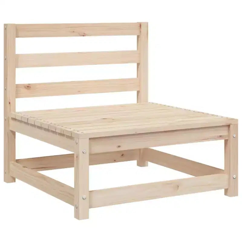 vidaXL Garden Sofa Set Solid Pine Wood Large Modular Outdoor Sectional - Natural Pine Without Cushion
