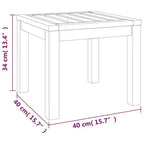 vidaXL 3-delige terras-eetset met buitentafel en stoelen van massief acaciahout