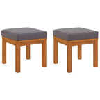 vidaXL 3-delige terras-eetset met buitentafel en stoelen van massief acaciahout
