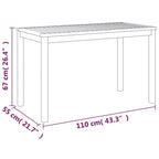 vidaXL 3-delige terras-eetset met buitentafel en stoelen van massief acaciahout