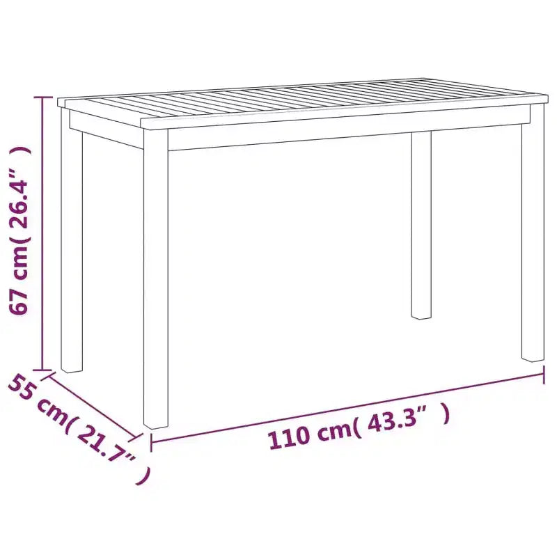 vidaXL 3-delige terras-eetset met buitentafel en stoelen van massief acaciahout