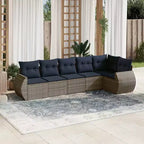 vidaXL Patio Sofa Set Black PE rattan Modular Garden Sofa Set