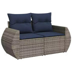 vidaXL Patio Sofa Set Black PE rattan Modular Garden Sofa Set