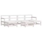 vidaXL Terraslounge set met kussens buitenset 7-delig massief hout