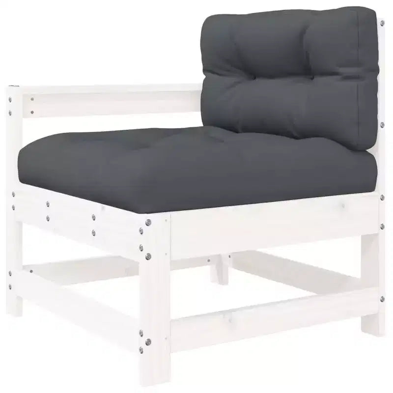vidaXL Terraslounge set met kussens buitenset 7-delig massief hout