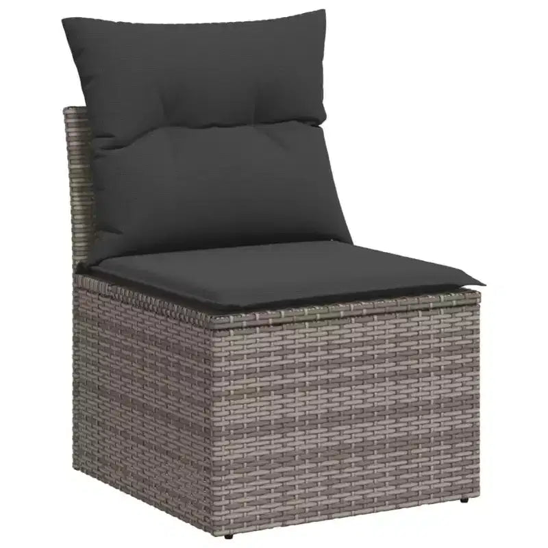 vidaXL 6 Piece Patio Sofa Set with Cushions Beige Poly Rattan