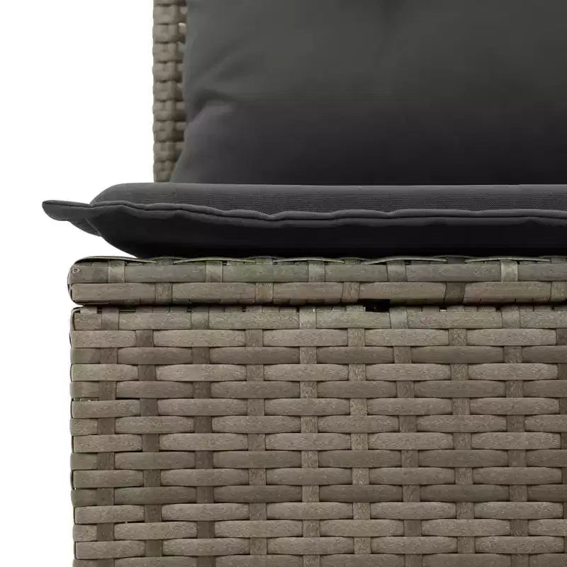 vidaXL 6 Piece Patio Sofa Set with Cushions Beige Poly Rattan