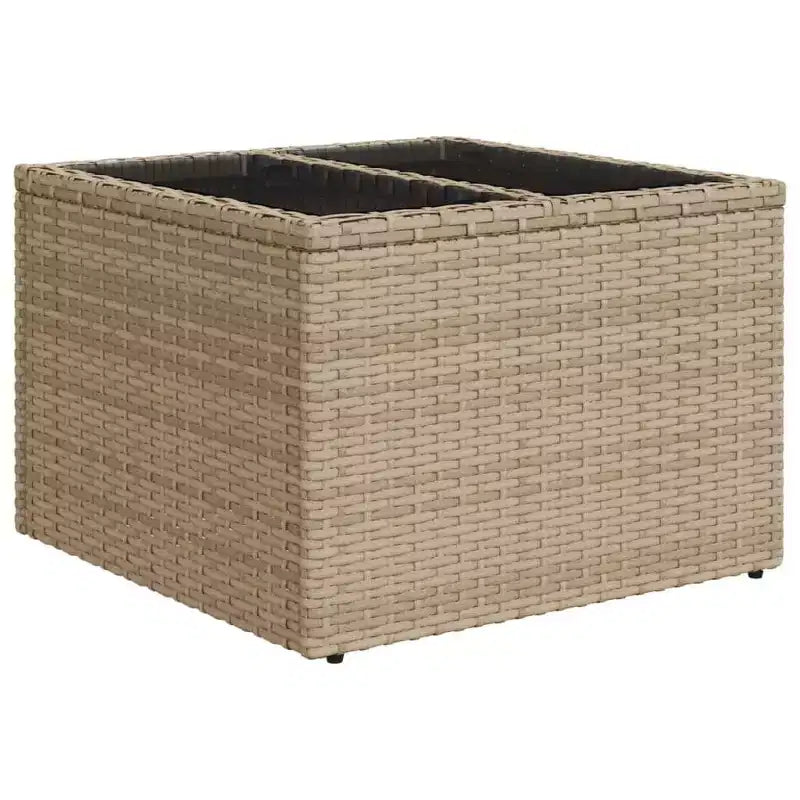 vidaXL 6 Piece Patio Sofa Set with Cushions Beige Poly Rattan