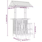 vidaXL Patio Bar Set Garden Outdoor Balcony Table and Chair Solid Wood Acacia