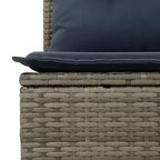 vidaXL 6 Piece Garden Sofa Set with Cushions Poly Rattan