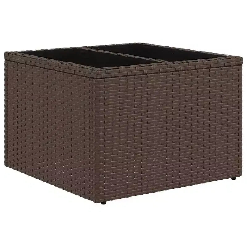 vidaXL 10 Piece Patio Sofa Set with Cushions Brown Poly Rattan