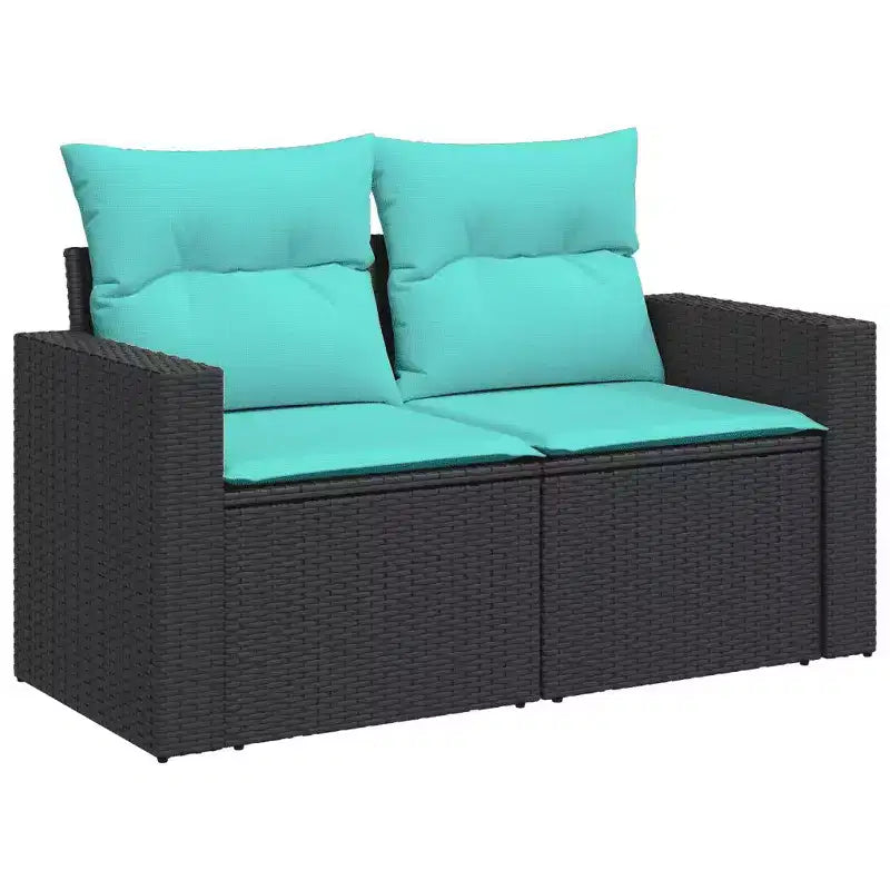 vidaXL 5 Piece Patio Sofa Set with Cushions Poly Rattan, Modular Outdoor Sectional, Multiple Colors/Models