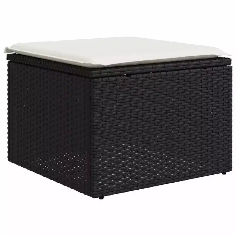 vidaXL 8 Piece Patio Sofa Set with Cushions Poly Rattan, Modular Outdoor Sectional, Table Included