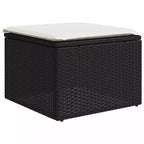 vidaXL 8 Piece Patio Sofa Set with Cushions Poly Rattan, Modular Outdoor Sectional, Table Included