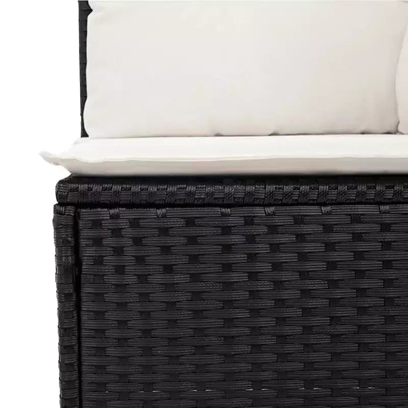vidaXL 8 Piece Patio Sofa Set with Cushions Poly Rattan, Modular Outdoor Sectional, Table Included