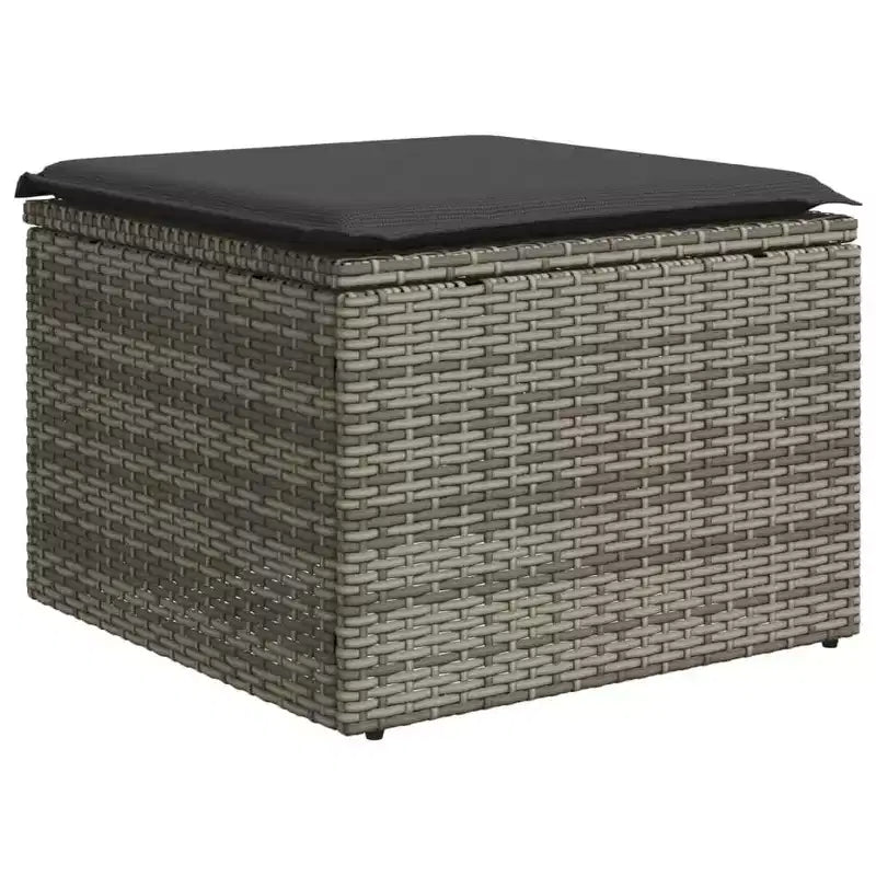 vidaXL 8 Piece Patio Sofa Set with Cushions Poly Rattan, Modular Outdoor Sectional, Table Included