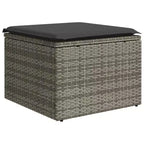 vidaXL 8 Piece Patio Sofa Set with Cushions Poly Rattan, Modular Outdoor Sectional, Table Included