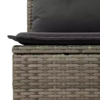 vidaXL 8 Piece Patio Sofa Set with Cushions Poly Rattan, Modular Outdoor Sectional, Table Included