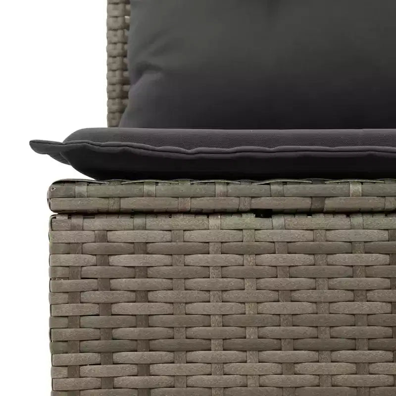vidaXL 8 Piece Patio Sofa Set with Cushions Poly Rattan, Modular Outdoor Sectional, Table Included