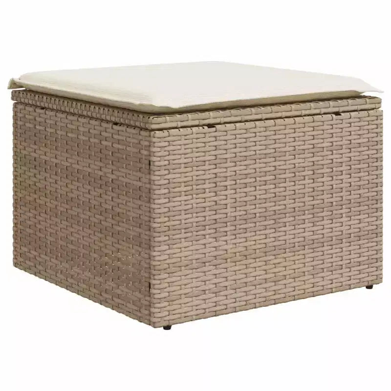 vidaXL 8 Piece Patio Sofa Set with Cushions Poly Rattan, Modular Outdoor Sectional, Table Included