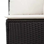 vidaXL 8 Piece Patio Sofa Set with Cushions Gray Poly Rattan