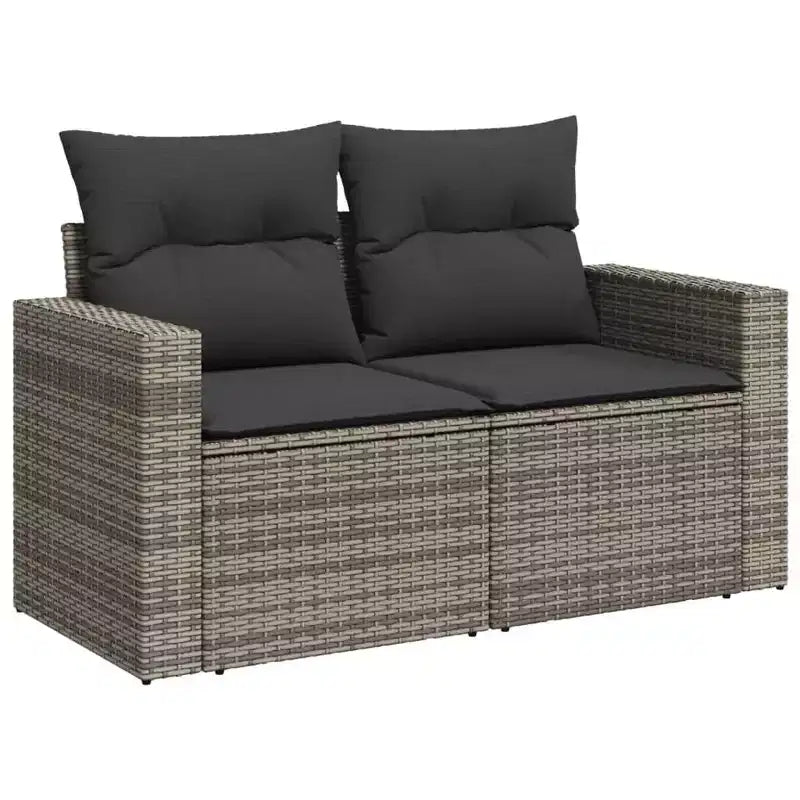 Ensemble de canapé de terrasse 11 pièces vidaXL avec coussins, salon modulaire d’extérieur en polyrotin, plusieurs coloris