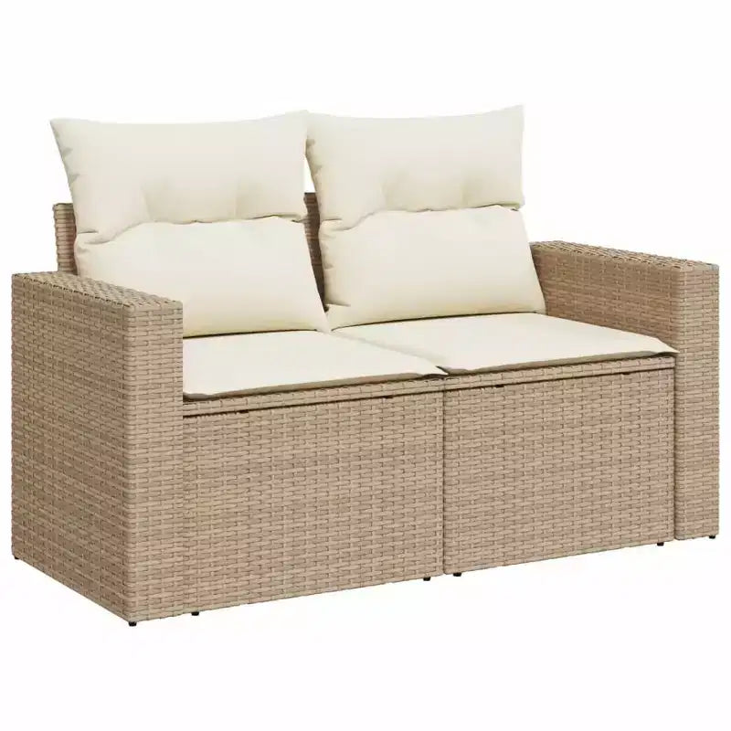 Ensemble de canapé de terrasse 11 pièces vidaXL avec coussins, salon modulaire d’extérieur en polyrotin, plusieurs coloris