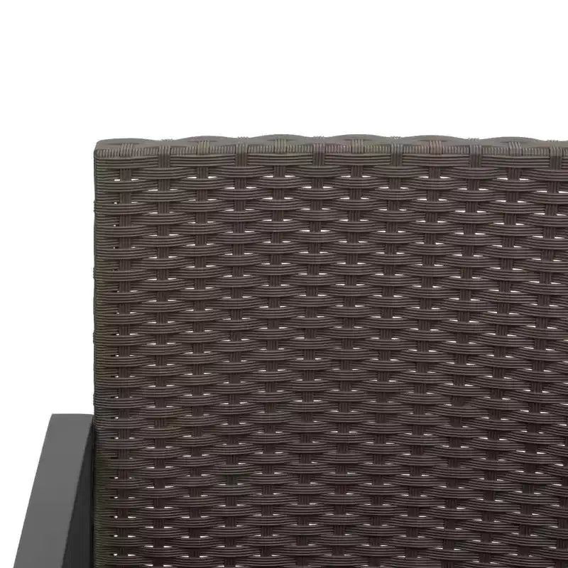 vidaXL tuinset voor de patio, 5-delige tafel- en stoelset voor buiten met kussens, PP-rattan