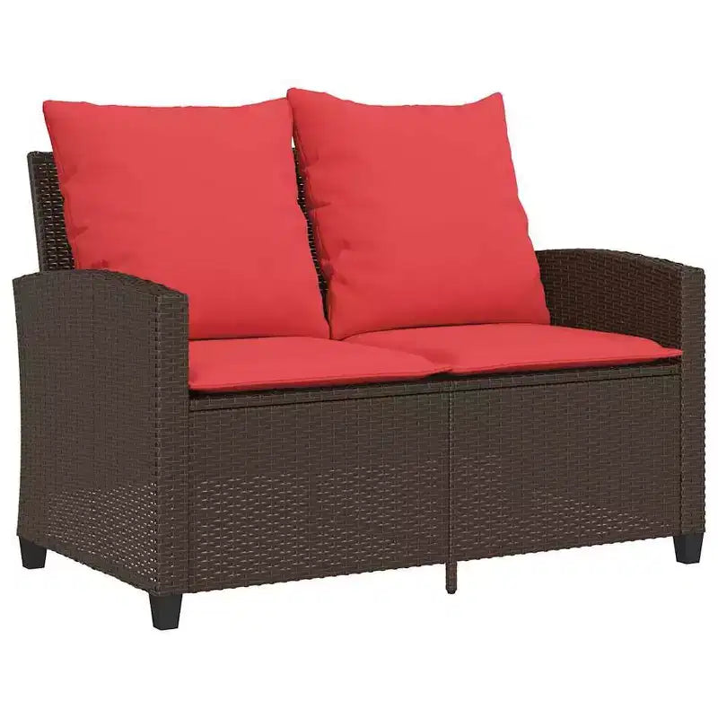 vidaXL 6 Piece Patio Sofa Set with Cushions, Poly Rattan Outdoor Sectional, Multiple Colors and Materials
