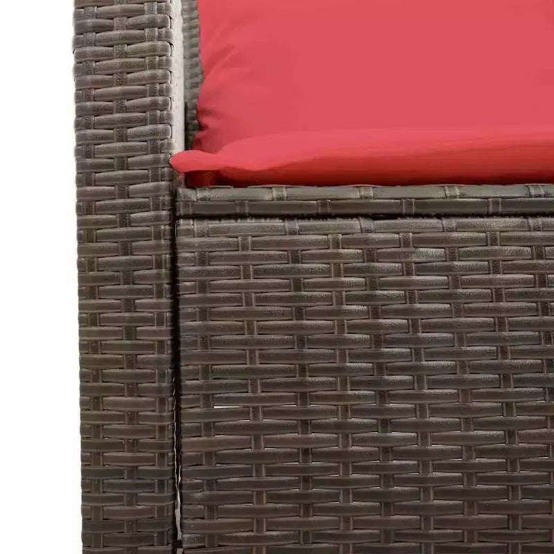 vidaXL 6 Piece Patio Sofa Set with Cushions, Poly Rattan Outdoor Sectional, Multiple Colors and Materials