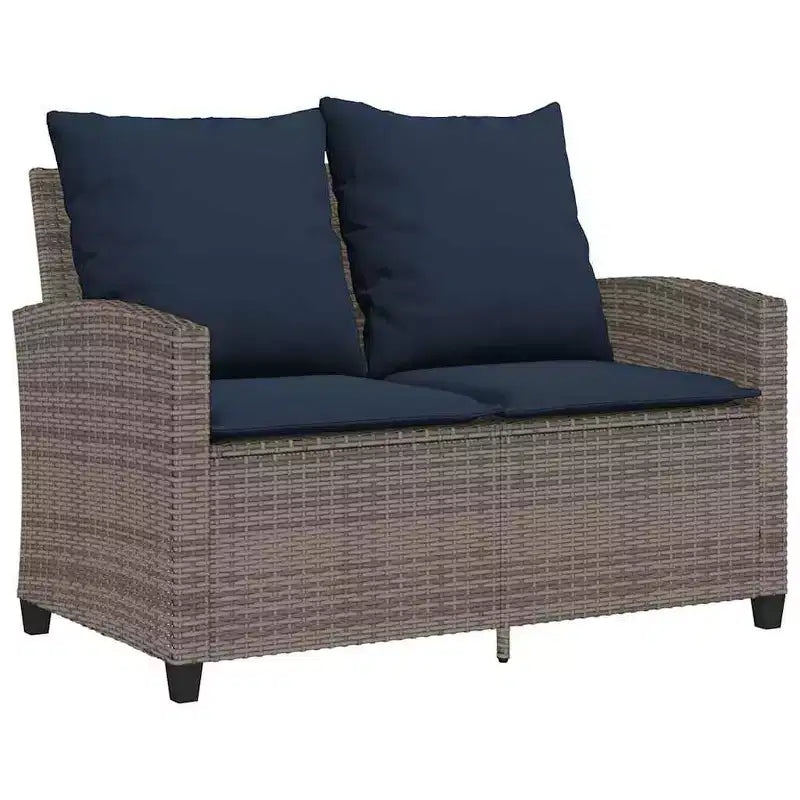 vidaXL 6 Piece Patio Sofa Set with Cushions, Poly Rattan Outdoor Sectional, Multiple Colors and Materials