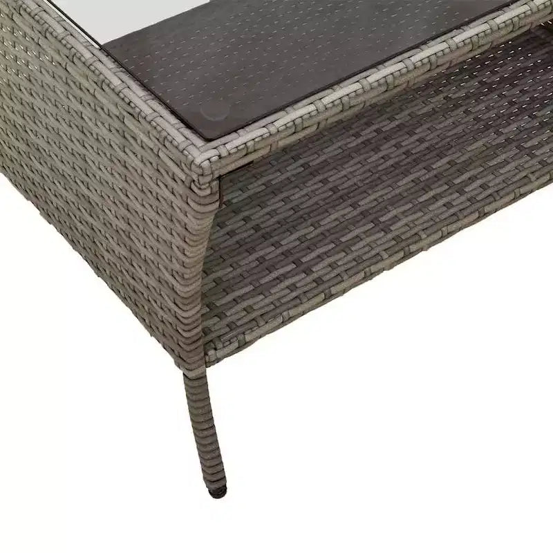 vidaXL 6 Piece Patio Sofa Set with Cushions, Poly Rattan Outdoor Sectional, Multiple Colors and Materials