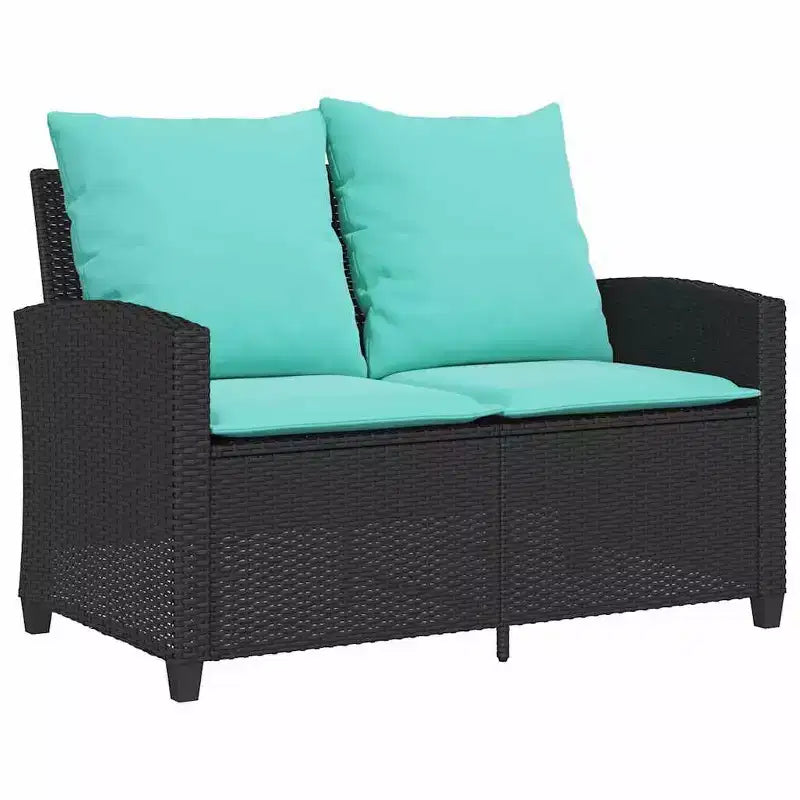 vidaXL 6 Piece Patio Sofa Set with Cushions, Poly Rattan Outdoor Sectional, Multiple Colors and Materials