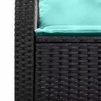 vidaXL 6 Piece Patio Sofa Set with Cushions, Poly Rattan Outdoor Sectional, Multiple Colors and Materials