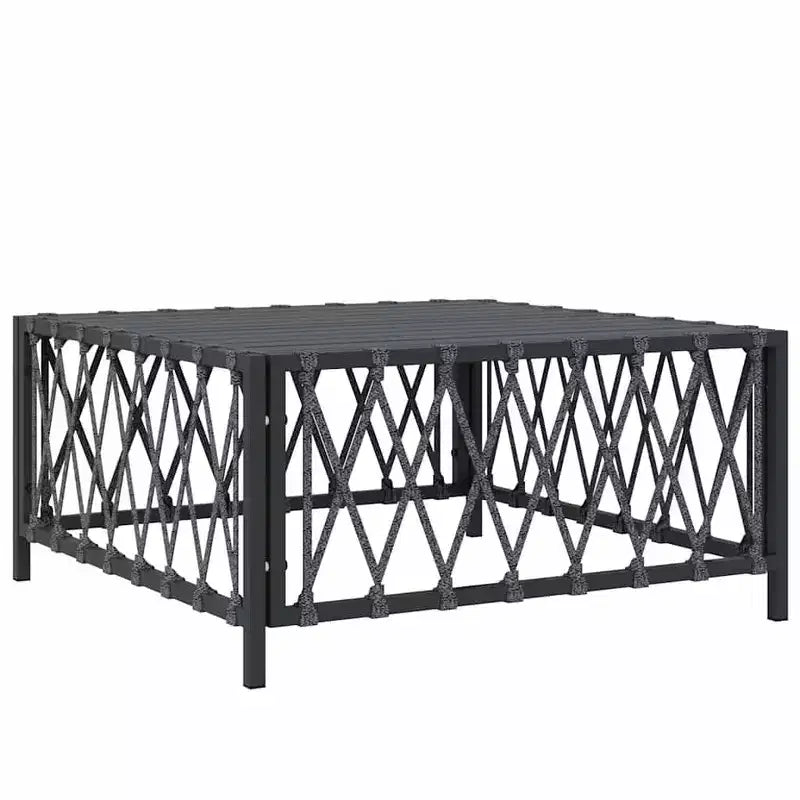 vidaXL 5-delige loungeset voor de patio met kussens, wit staal