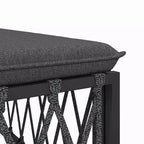 vidaXL 5-delige loungeset voor de patio met kussens, wit staal