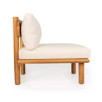 Christopher Knight Home Emma Modern 4 Piece Outdoor Acacia Wood Sofa Set with Thick Cushions