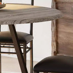 COZONY 5-Piece Round Dining Table Set for 4, Wooden Kitchen Table with 4 Upholstered Chairs for Apartment and Small Dining Room