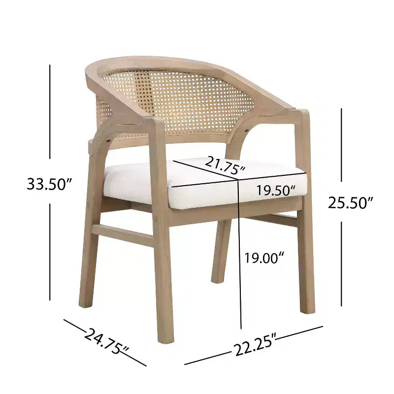 Christopher Knight Home Delia Farmhouse 9 Piece Dining Table with Rattan Rubberwood Upholstered Chairs