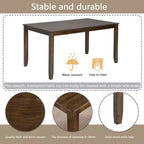 sumyeg 6 Piece Rectangular Dining Table Set with Chairs and Bench for Kitchen or Dining Room