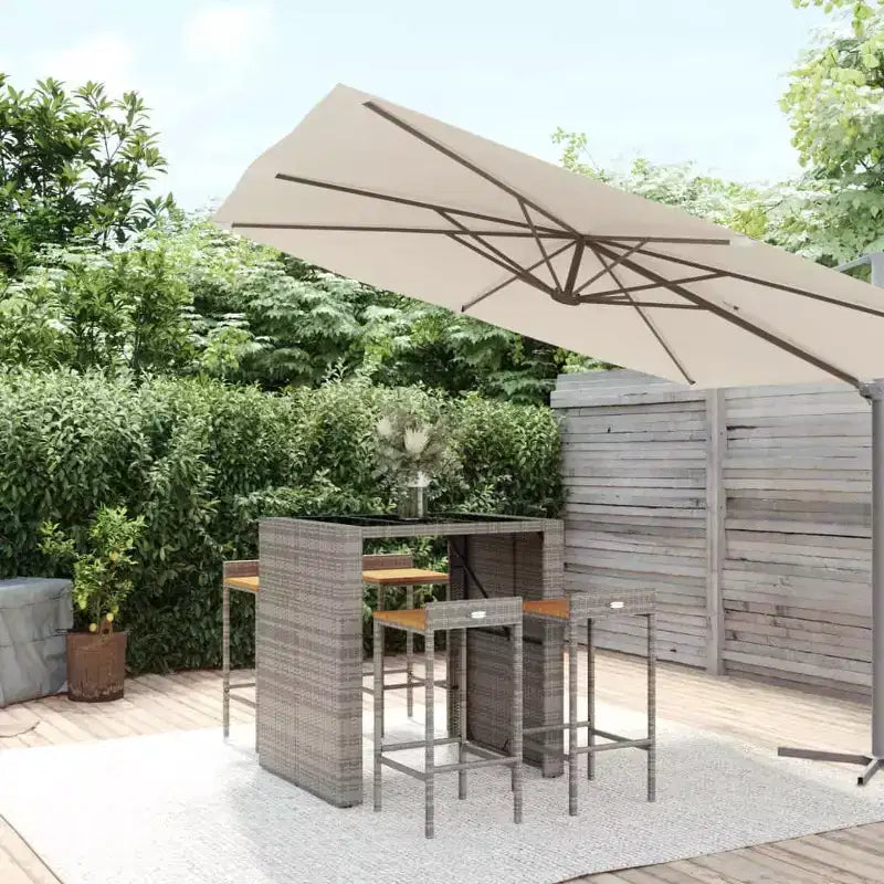 vidaXL Outdoor Bar Table and Stool Set