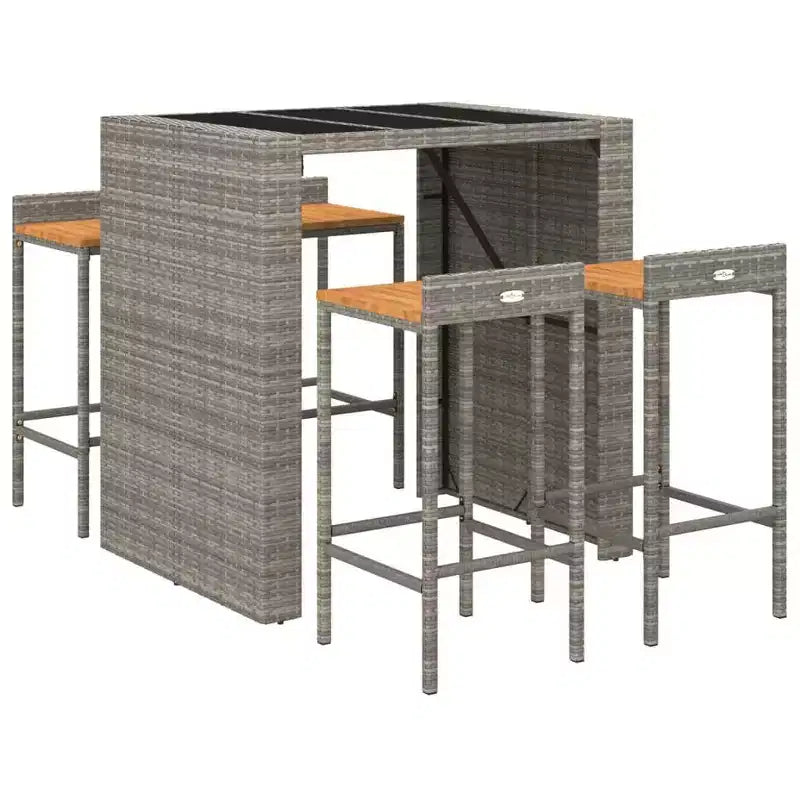 vidaXL Outdoor Bar Table and Stool Set