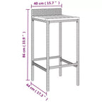 vidaXL Outdoor Bar Table and Stool Set