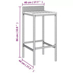 vidaXL Outdoor Bar Table and Stool Set