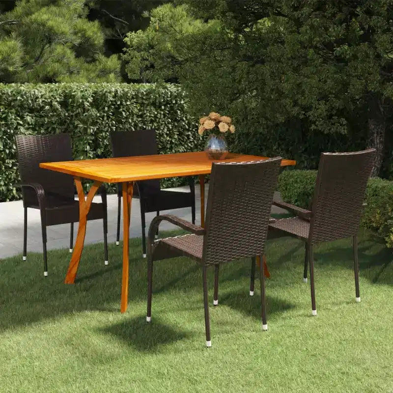 vidaXL 10-delige loungeset voor terras met hoekbank en kussens, massief grenenhout